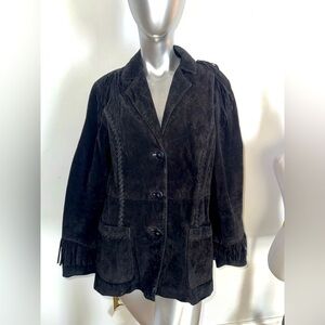 Leather Jacket with Tassels